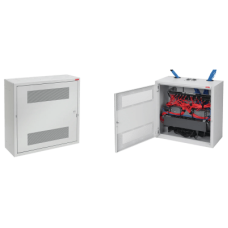 Gabinete Rack Horizontal D-Box, 4U, Acero Gris Claro RAL 7035, 48.00 x 24.00 x 8.00 pulgadas, Puerta Reversible 120°, Montaje Minorista, Sistema de Cierre, Ventilación y Cableado Integrado