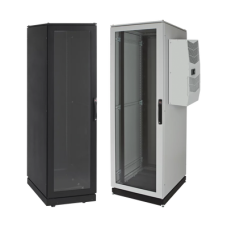 Gabinete de Telecomunicaciones ProLine V/D, 600 mm de Ancho, 1000 mm de Profundidad, Compatible Con Aire Acondicionado Tipo G52, NEMA 12, 42 UR, Color Negro