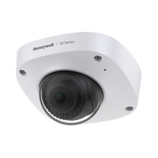 Mini Domo IP 5 Megapixel / Lente 2.8 mm / 30 mts IR / Ultra Baja Iluminación / NDAA / ONVIF /  IP67 / IK10 / IA (Filtro de Humanos y Vehiculos) / Merodeo / Conteo de Personas / PoE / Audio y Alarmas I/O / Serie 35 / Honeywell Security