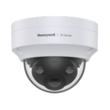 Domo IP 5 Megapíxeles / Lente 2.8 mm / 40 mts IR / Ultra Baja Iluminación /  NDAA / ONVIF / IP67 / IK10 / IA (Filtro de Humanos y Vehiculos) / Conteo de Personas / Merodeo / H.265 / PoE / Alarmas I/O / Serie 35 / Honeywell Security