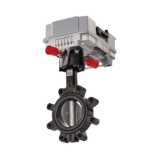 Valvula de 2 vias tipo mariposa con conexiones tipo brida de 4 pulgadas