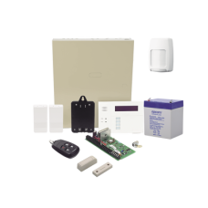 Kit Inalámbrico de panel VISTA48 con Teclado Alfanumérico 6160RF, Receptor para sensores Inalámbricos, Batería, Transformador, 2 Contactos Magnéticos 5816 con imán, 1 Sensor de Movimiento 5800PIR y un Control Remo