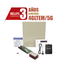 (3 Años 4GLTEM/5G ILIMITADO INCLUIDO)  Kit Vista48LA con comunicador 4GLTEM/5G MN01, Teclado, Gabinete, Batería y Transformador