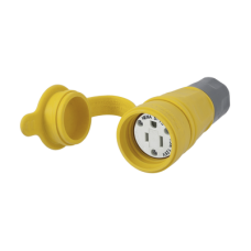 Conector Hermético / 15 A 125 V CA / 2 Polos 3 Hilos/ NEMA 5-15 R/ Color Amarillo. Conector Hermético / 15 A 125 V CA / 2 Polos 3 Hilos/ NEMA 5-15 R/ Color Amarillo.