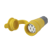 Conector Hermético / 15 A 125 V CA / 2 Polos 3 Hilos/ NEMA 5-15 R/ Color Amarillo.