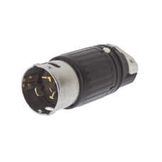 Enchufe Macho con Bloqueo de Media Vuelta Trifásico / 50 A 250 VCA 3 Fases / 3 Polos 4 Hilos / Grado Industrial / Color Negro y Blanco. Enchufe Macho con Bloqueo de Media Vuelta Trifásico / 50 A 250 VCA 3 Fases / 3 Polos 4 Hilos / Grado Industrial / Color Negro y Blanco.