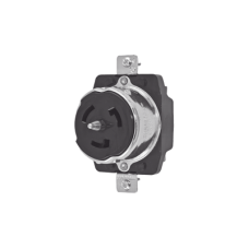 Receptáculo Trifásico con Bloqueo de Media Vuelta / 50 A 250 VCA / 3 Polos 4 Hilos / Grado Industrial / Color Negro. Receptáculo Trifásico con Bloqueo de Media Vuelta / 50 A 250 VCA / 3 Polos 4 Hilos / Grado Industrial / Color Negro.
