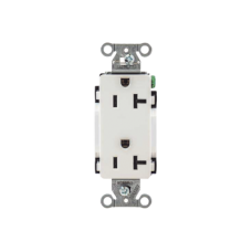 Contacto Duplex Decorador 20 A 125V / 2 Polos 3 Hilos/ Nema 5-20 R / Color Blanco. Contacto Duplex Decorador 20 A 125V / 2 Polos 3 Hilos/ Nema 5-20 R / Color Blanco.