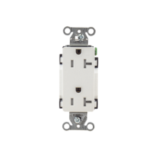 Contacto Duplex Decorador 20 A 125V / Resistente a manipulaciones / 2 Polos 3 Hilos/ Nema 5-20 R / Color Blanco / Grado Industrial. Contacto Duplex Decorador 20 A 125V / Resistente a manipulaciones / 2 Polos 3 Hilos/ Nema 5-20 R / Color Blanco / Grado Industrial.