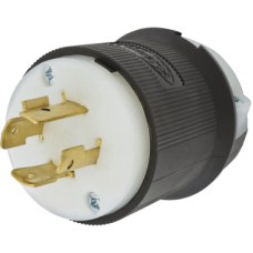 Clavija Industrial con Bloqueo de Media Vuelta / 20 A 480 V AC / 3-Polos 4-Hilos con Tierra / L16-20P / IP20.