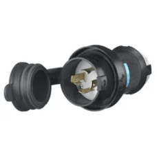 Enchufe con Bloqueo de Media Vuelta Industrial y Cubierta Hermética de 30 A 250 V CA / 3 Polos 4 Hilos / Nema L15-30P. Enchufe con Bloqueo de Media Vuelta Industrial y Cubierta Hermética de 30 A 250 V CA / 3 Polos 4 Hilos / Nema L15-30P.