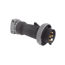 Enchufe Macho Pin and Sleeve Trifásico / 60 A 600 VCA 3 Fases / 3 Polos 4 Hilos / Hermético / Grado Industrial / Color Negro. Enchufe Macho Pin and Sleeve Trifásico / 60 A 600 VCA 3 Fases / 3 Polos 4 Hilos / Hermético / Grado Industrial / Color Negro.