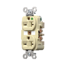 Contacto Duplex  de 20 A 250 V CA/ Nema 6-20R / Grado Hospitalario / Color Marfil.
