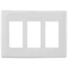 Tapa para Caja de 3 Espacios/ Contacto Duplex / Tornillos Ocultos / Color Blanco. Tapa para Caja de 3 Espacios/ Contacto Duplex / Tornillos Ocultos / Color Blanco.