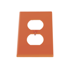 Tapa para Contacto Dúplex Color naranja.