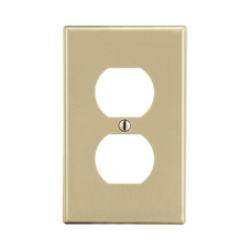 Placa de Pared para Contacto Duplex Color Marfil. Placa de Pared para Contacto Duplex Color Marfil.