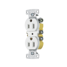 Contacto Duplex 15A 125V/ 2 Polos 3 Hilos/ Nema 5-15R/ Color Blanco. Contacto Duplex 15A 125V/ 2 Polos 3 Hilos/ Nema 5-15R/ Color Blanco.