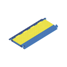 Protector para Cables de 5 Canales Truk Trak / Dimensiones 914 x 508 x 58.6 mm (35.98 x 20 x 2.31 Pulgadas) / Color Azul y Amarillo.
