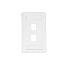 Placa Frontal para 2 Puertos Teléfono/Datos/Multimedia/ Color Blanco