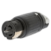 Conector Industrial de Bloqueo / 50A 3-Fases Delta 250V CA / 3-Polos 4-Hilos/ Conector Hembra / Color Negro y Blanco