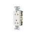 Contacto Duplex Decorador 20 A 125V /  Resistente a manipulaciones / 2 Polos 3 Hilos/ Nema 5-20 R / Color Blanco / Grado Industrial.