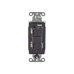 Interruptor Decorador de 20 A 120-277 V CA/ Unipolar / Cableado Lateral y Posterior / Color Blanco.