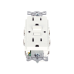 Contacto de Auto-verificación GFCI con Interruptor de Falla a Tierra de 15 A 125 V 2 Polos, 3 Hilos Color Blanco (Nema 5-15R), Grado Comercial.