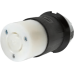 Conector Industrial con Bloqueo de Media Vuelta / 20 A 250 V CA / 2 Polos 3 Hilos / Color Blanco y Negro / Nema L6-20R. 