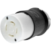 Conector Industrial con Bloqueo de Media Vuelta / 30 A 250 V CA / 3 Polos 4 Hilos  / Nema L15-30R / Color Blanco y Negro.