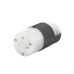 Conector Entrada Recta/ 20 A 125V/ 2 Polos 3 Hilos/ Nema 5-20 R/ Grado Industrial- Comercial / Color Negro-Blanco.