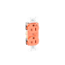Contacto Dúplex Conexión a Tierra Aislada/ 15A 125V/ 2 polos 3 Hilos/ Nema 5-15R /Grado Comercial/ Color Naranja.