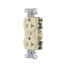 Contacto Dúplex Conexión a Tierra Aislada/ 20 A 125 V/ 2 polos 3 Hilos/ Color Marfil/ Nema 5- 20R/ Grado Comercial.