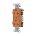 Contacto Dúplex Conexión a Tierra Aislada/ 20 A 125 V/ 2 polos 3 Hilos/ Color naranja/ Nema 5- 20R/ Grado Comercial.