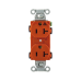 Contacto Dúplex Conexión a Tierra Aislada/ 20 A 125 V/ 2 polos 3 Hilos/ Color naranja/ Nema 5- 20R/ Grado Comercial.