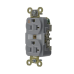 Contacto Dúplex Conexión a Tierra Aislada/ 20 A 125 V/ 2 polos 3 Hilos/ Color Gris/ Nema 5- 20R/ Grado Industrial.