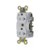 Contacto Dúplex Conexión a Tierra Aislada/ 20 A 125 V/ 2 polos 3 Hilos/ Color Blanco/ Nema 5- 20R/ Grado Industrial.
