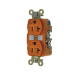 Contacto Dúplex Conexión a Tierra Aislada/ 20 A 125 V/ 2 polos 3 Hilos/ Color Naranja/ Nema 5- 20R/ Grado Industrial.