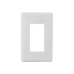 Tapa para Contacto Rectangular/ Tornillos no visibles / Color Blanco.