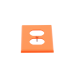 Tapa para Contacto Dúplex Color naranja.