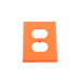 Tapa para Contacto Dúplex Color naranja.