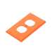 Tapa para Contacto Dúplex Color naranja.