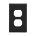 Tapa para Contacto Dúplex Color Negro.