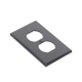 Tapa para Contacto Dúplex Color Negro.