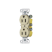Contacto Duplex 15A 125V/ 2 Polos 3 Hilos / Cableado posterior y lateral / Nema 5-15R / Color Marfil.