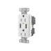 Contacto Dúplex con 2 Puertos USB, 15A 125V, 2 Polos, 3 Hilos, Color Blanco. 