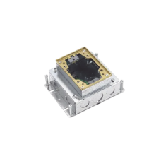 Caja  Rectangular de Piso de Acero Galvanizado de 1 Gang /  3 Entradas  de 1/2