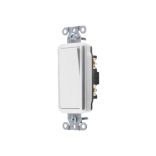 Interruptor Decorador de 20 A 120-277 V CA/ Unipolar / Cableado Lateral y Posterior / Color Blanco.