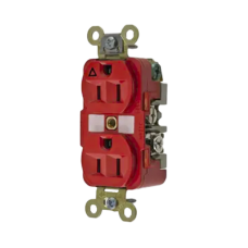 Contacto Dúplex Conexión a Tierra Aislada 15A 125V/ 2 Polos 3 Hilos/ Color Rojo/ Nema 5-15R/ Grado Industrial.