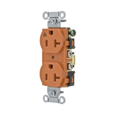 Contacto Dúplex Conexión a Tierra Aislada/ 20 A 125 V/ 2 polos 3 Hilos/ Color naranja/ Nema 5- 20R/ Grado Comercial.