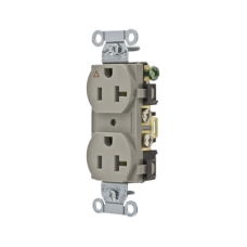 Contacto Dúplex Conexión a Tierra Aislada/ 20 A 125 V/ 2 polos 3 Hilos/ Color Gris/ Nema 5- 20R/ Grado Comercial.